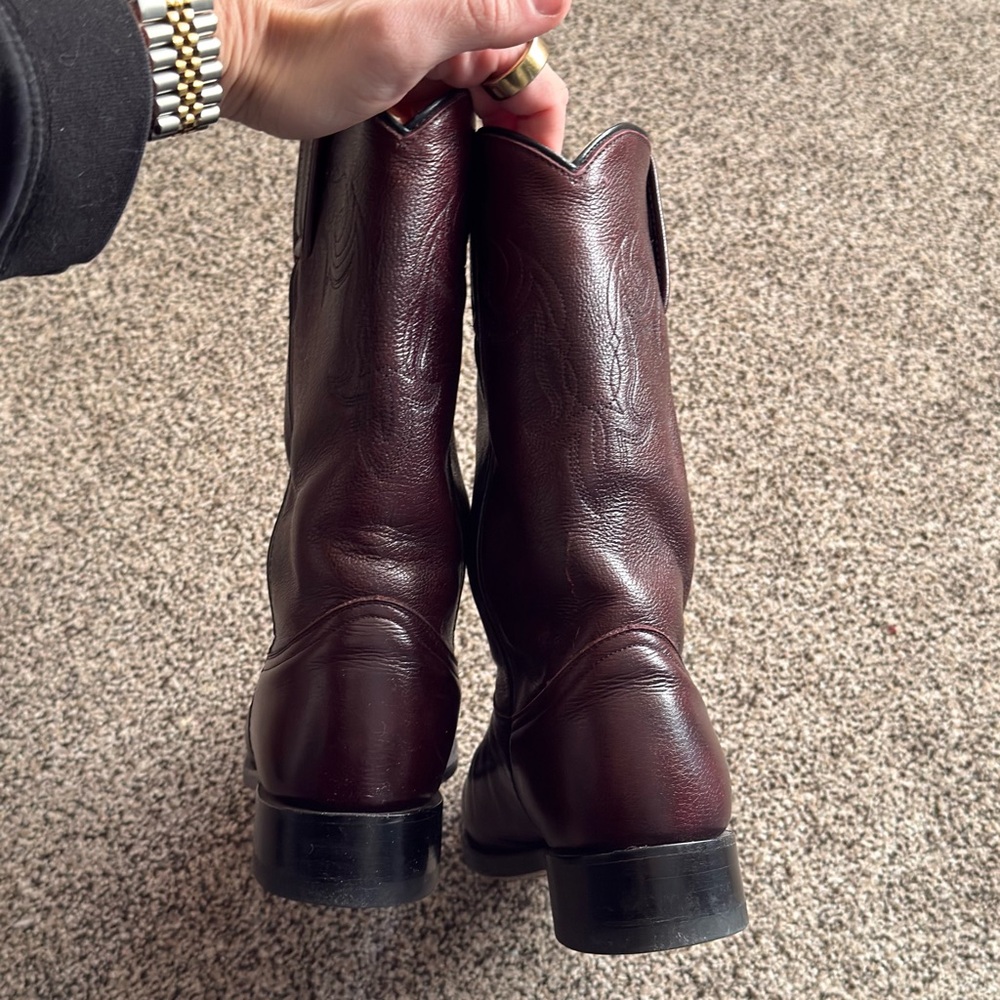 Ben Miller Burgundy Leather Boots - Picture 6 of 7